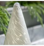 White Confetti Glass Tree Decoration - Large