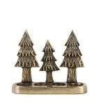 Christmas Tree Tealight Holder Gold