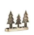 Christmas Tree Tealight Holder Gold