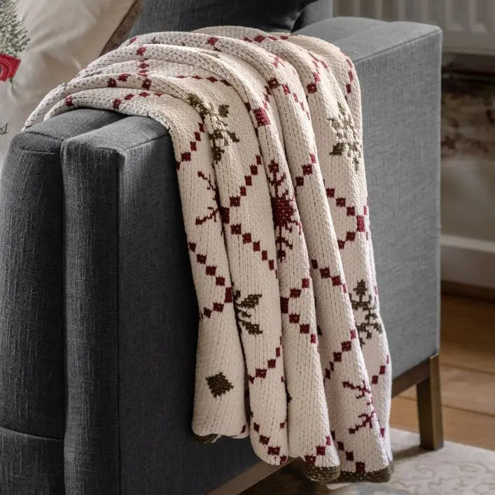Heritage Fairisle Chenille Woven Throw