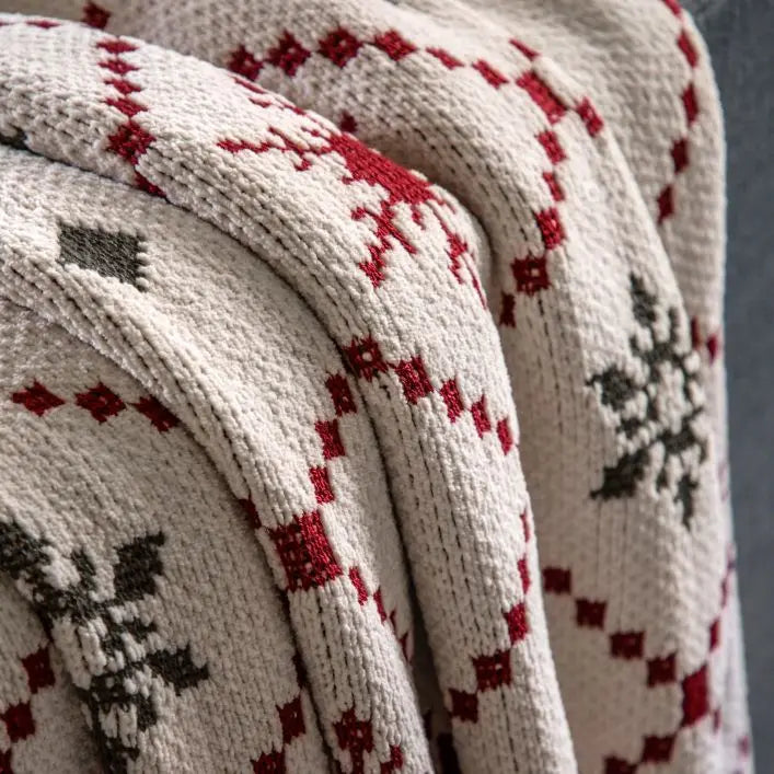 Heritage Fairisle Chenille Woven Throw