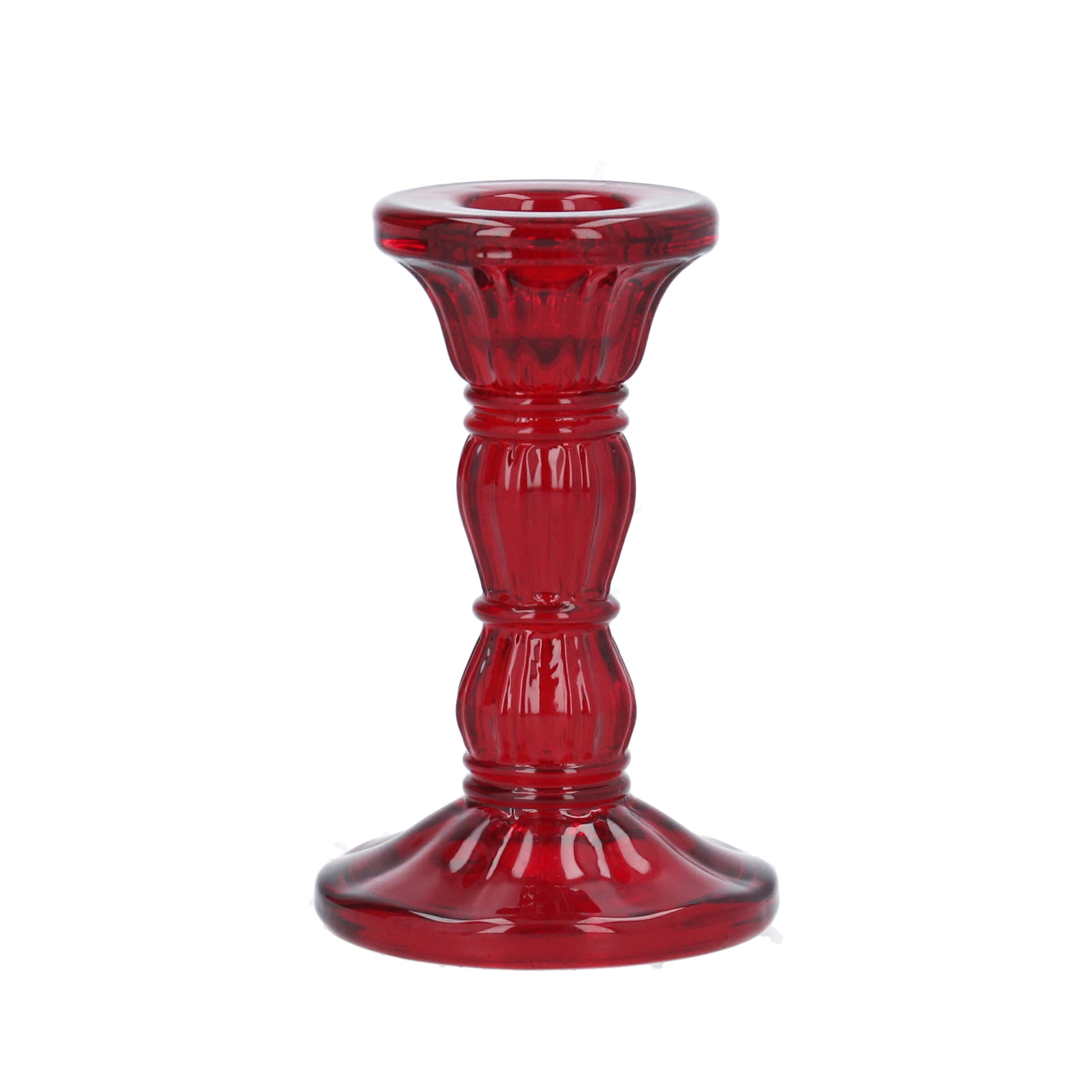 Classic Red | Glass Candlestick