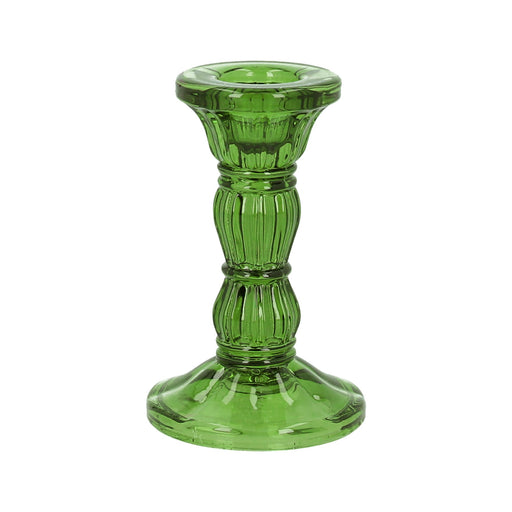 Green Glass Candlestick