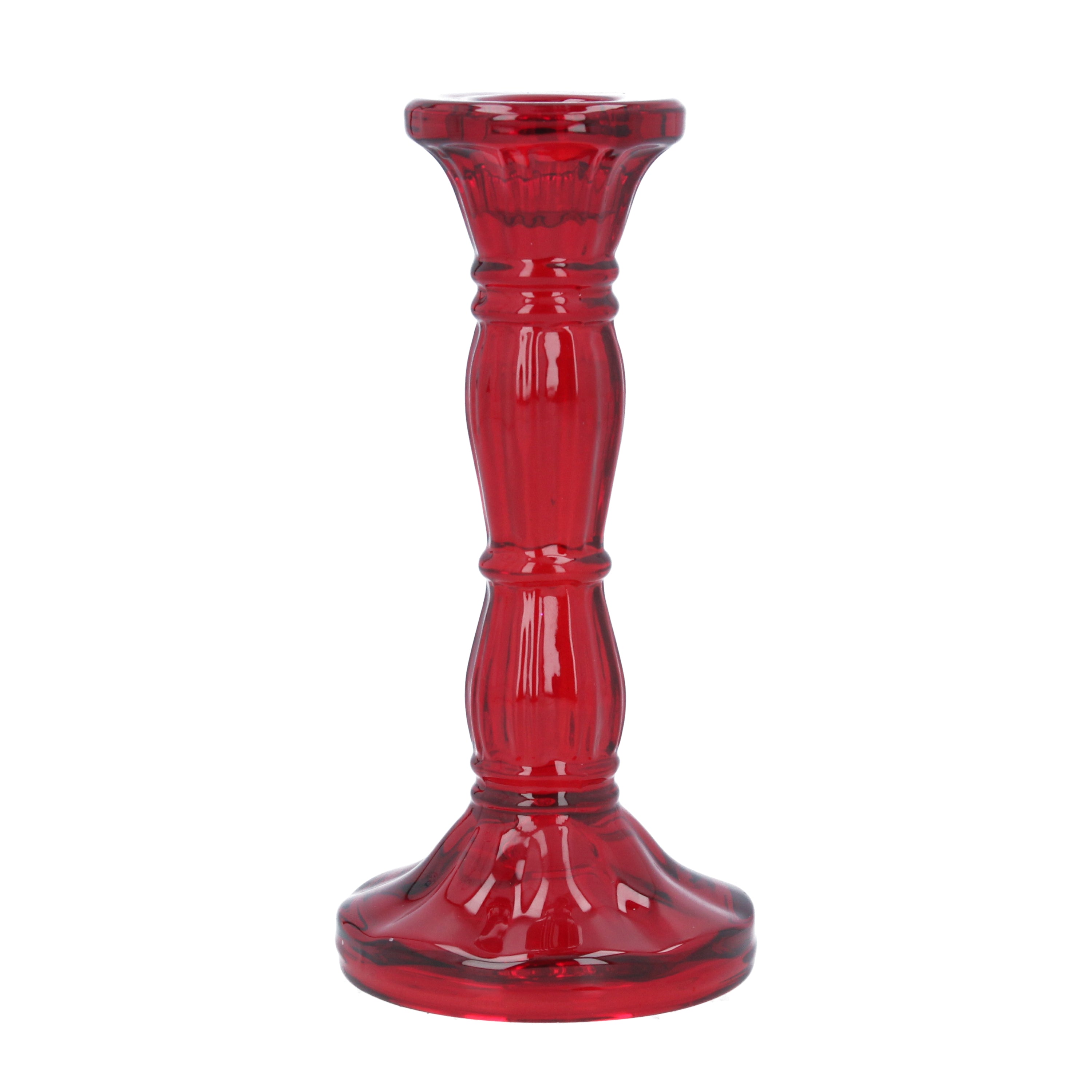 Classic Red | Glass Candlestick