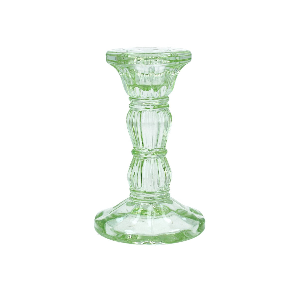 Green Glass Candle Stick