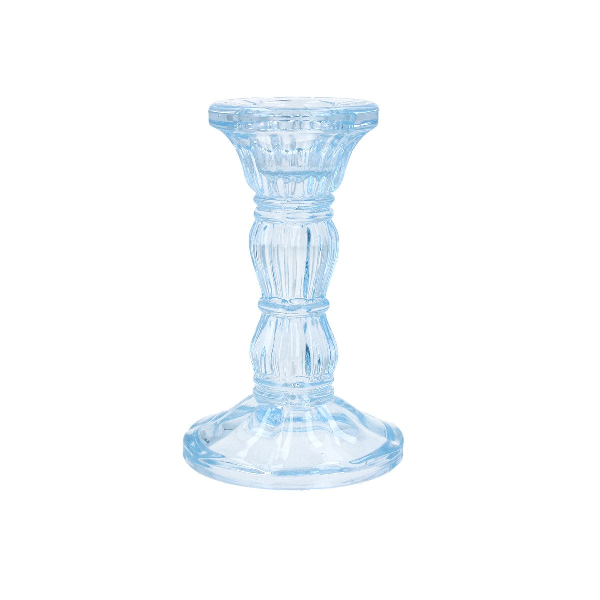 Blue Glass Candle Stick