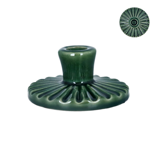 Dark Green Candle Holder