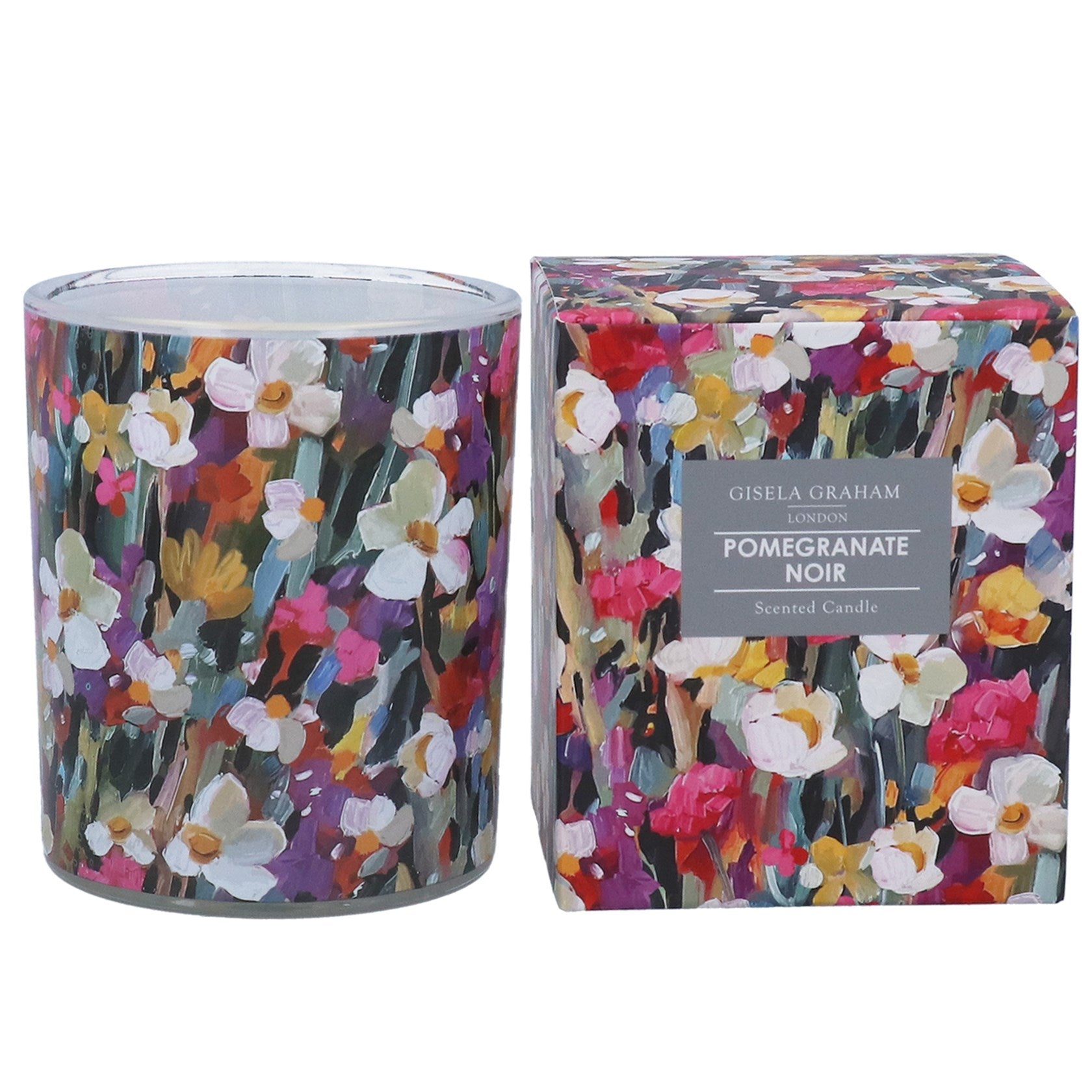 Abstract Flowers Candle | Pomegranate Noir