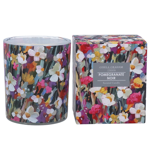 Abstract Flowers Candle