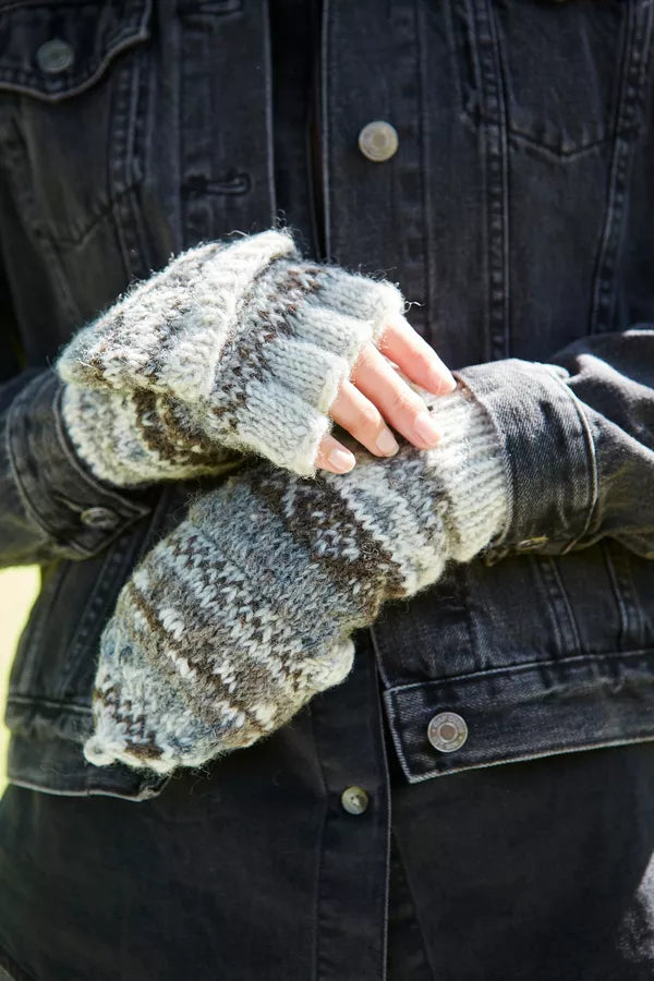 Classic Fairisle Glove Mitts | Natural