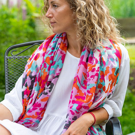 Scattered Animal Print Scarf