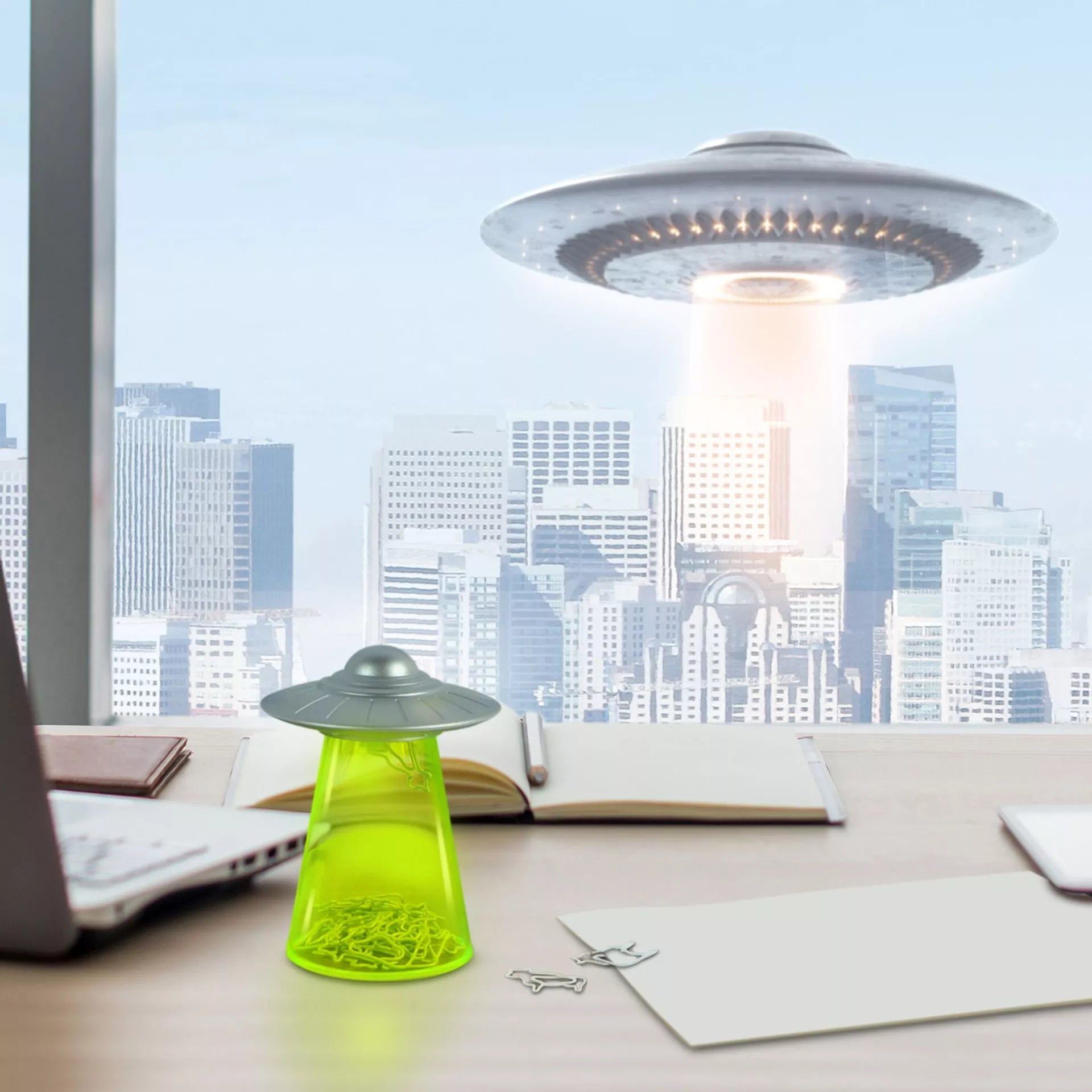 Flying Saucer | Cow Paper Clips & Magnetic Space Ship