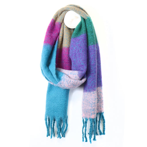 Colour Block Scarf | Purple