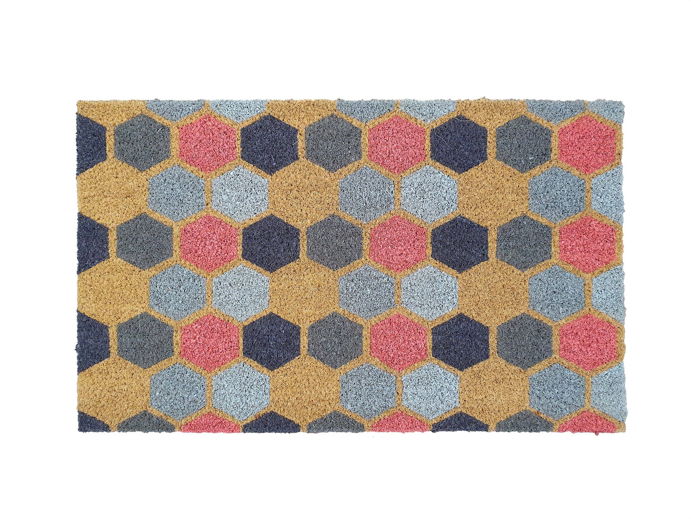 Geo Hexagon 2 | Coir Door Mat