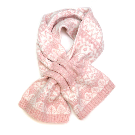 Farisle Pull Through Scarf | Pink