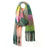 Green and Pink Fluffy Check Scarf