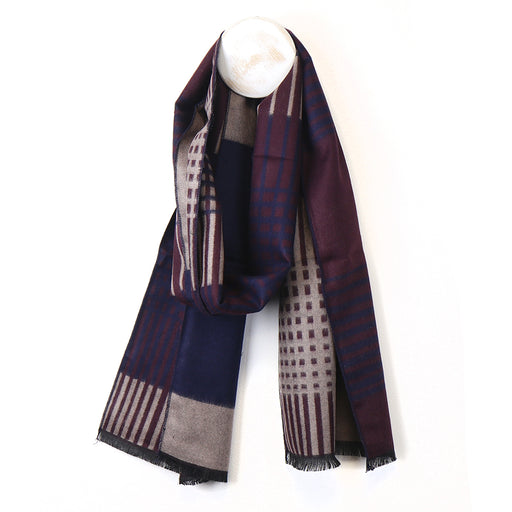 Burgandy Crisscross Scarf