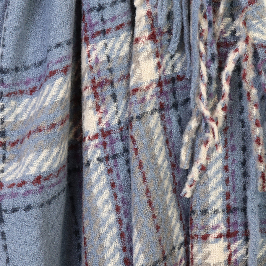 Darcie Fringe Edge Check Scarf