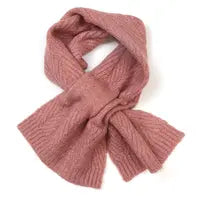 Charlotte Dusty rose herringbone pull through scarf