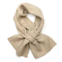 Charlotte Oatmeal herringbone pull through scarf