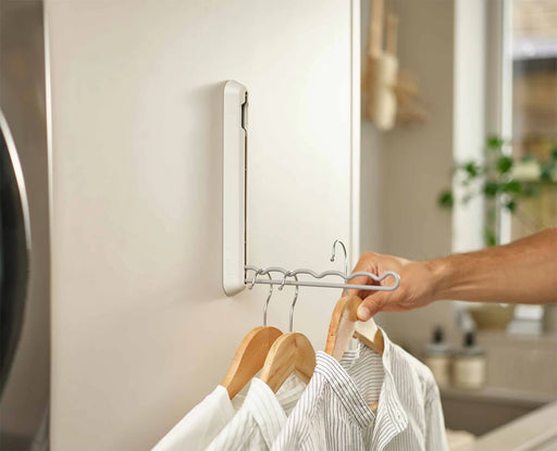 Orderly Ecru Retractable Hanging Rail