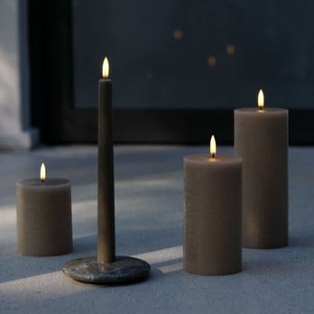 Beige | LED Small Pillar Candle