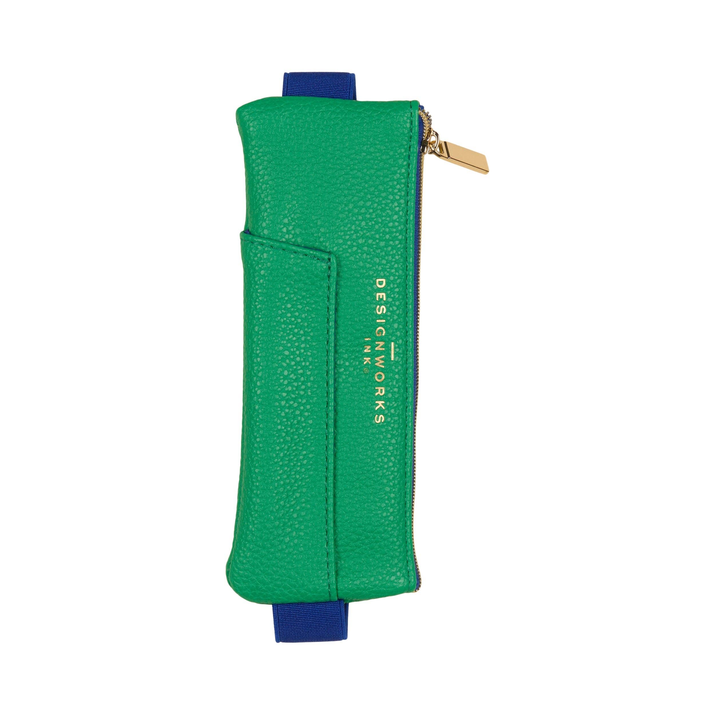 Designworks Ink Pen Pouch - Bright Green + Navy