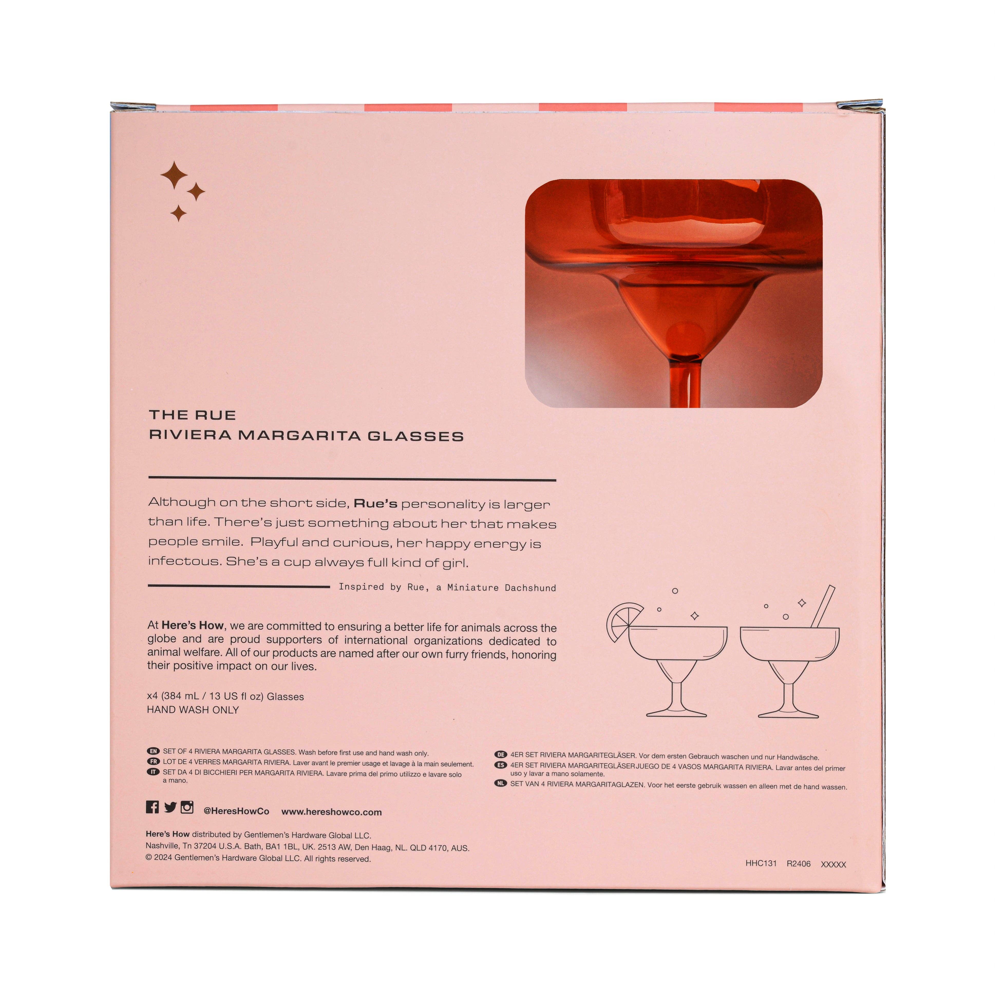 The Rue Margarita Glasses | Orange