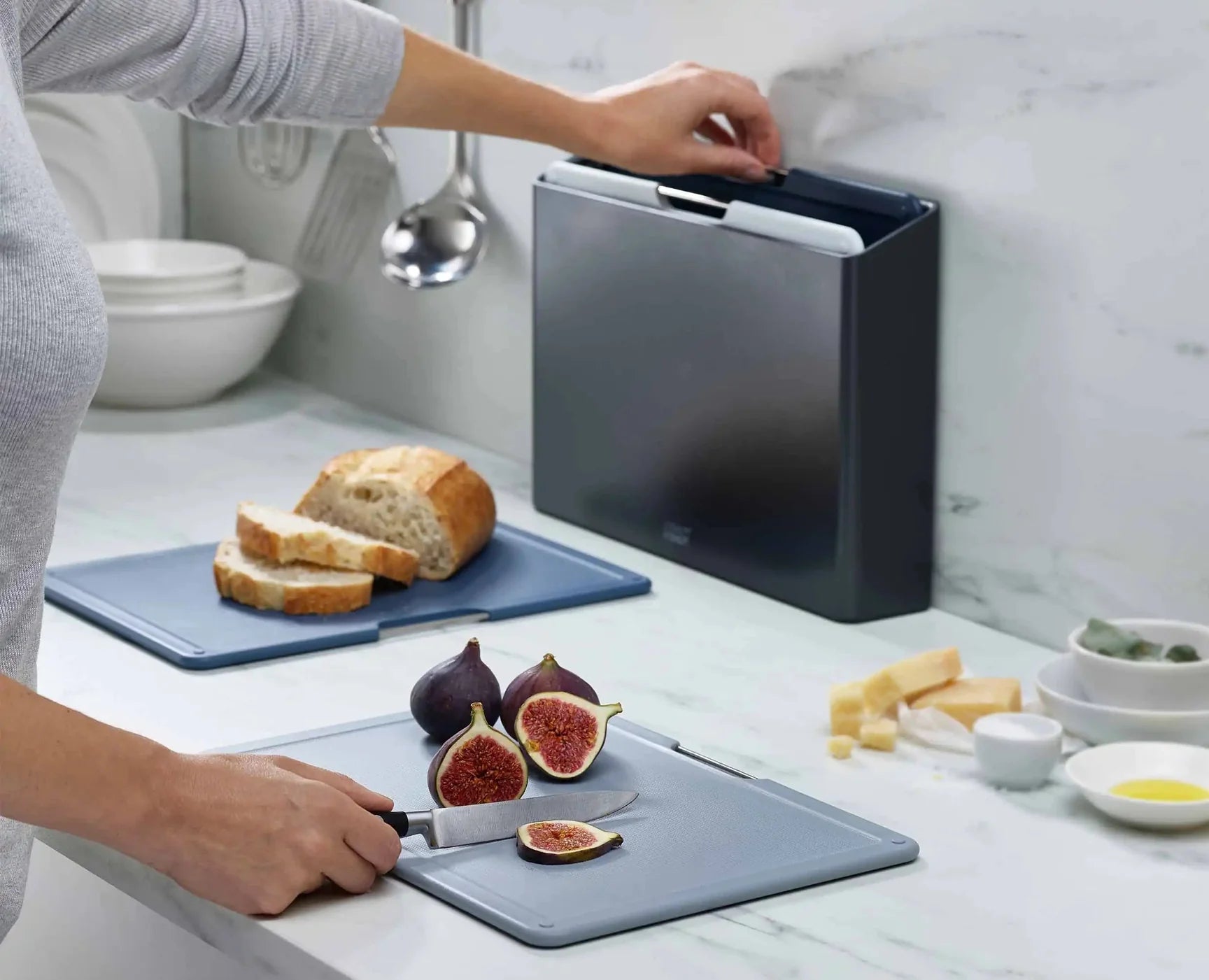 Folio Large Grey 4-piece Chopping Board Set