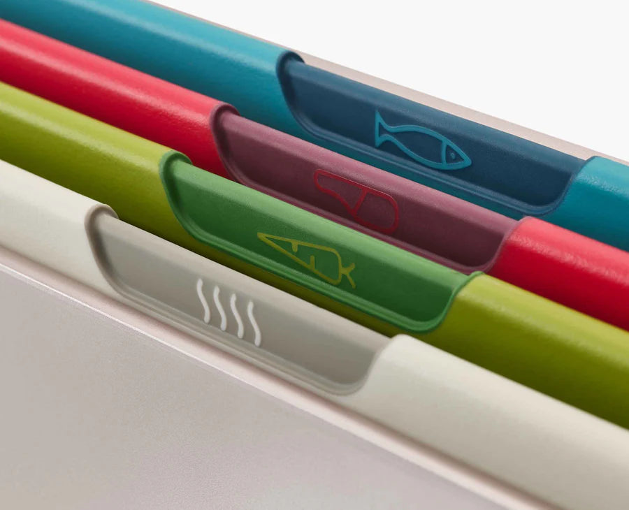 Folio Icon | 4-piece Multicolour Chopping Board Set with Chefs Knife