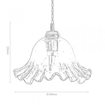 Sarina Glass Pendant with Twisted Flex