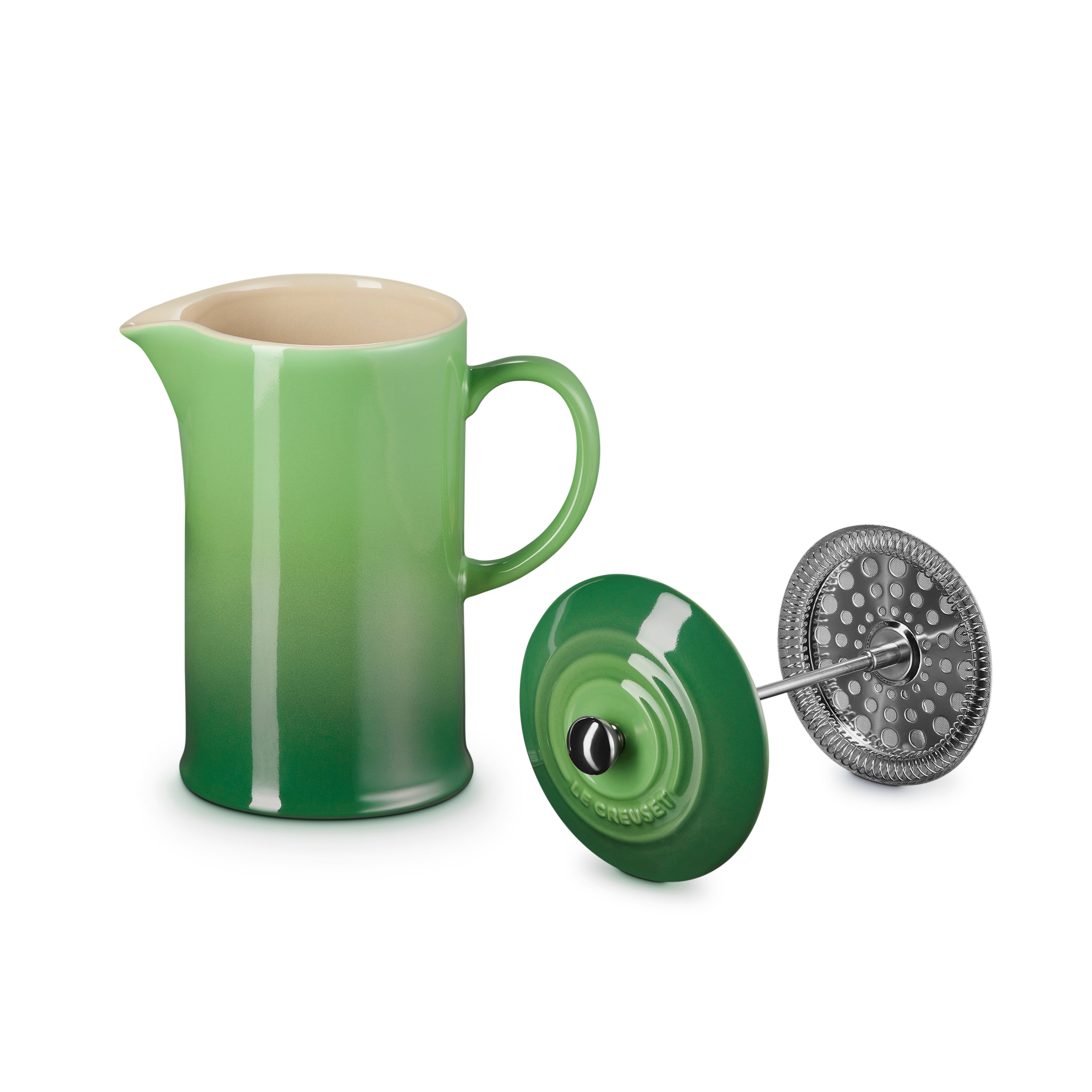 Le Creuset Stoneware Cafetiere with Metal Press 1L Bamboo