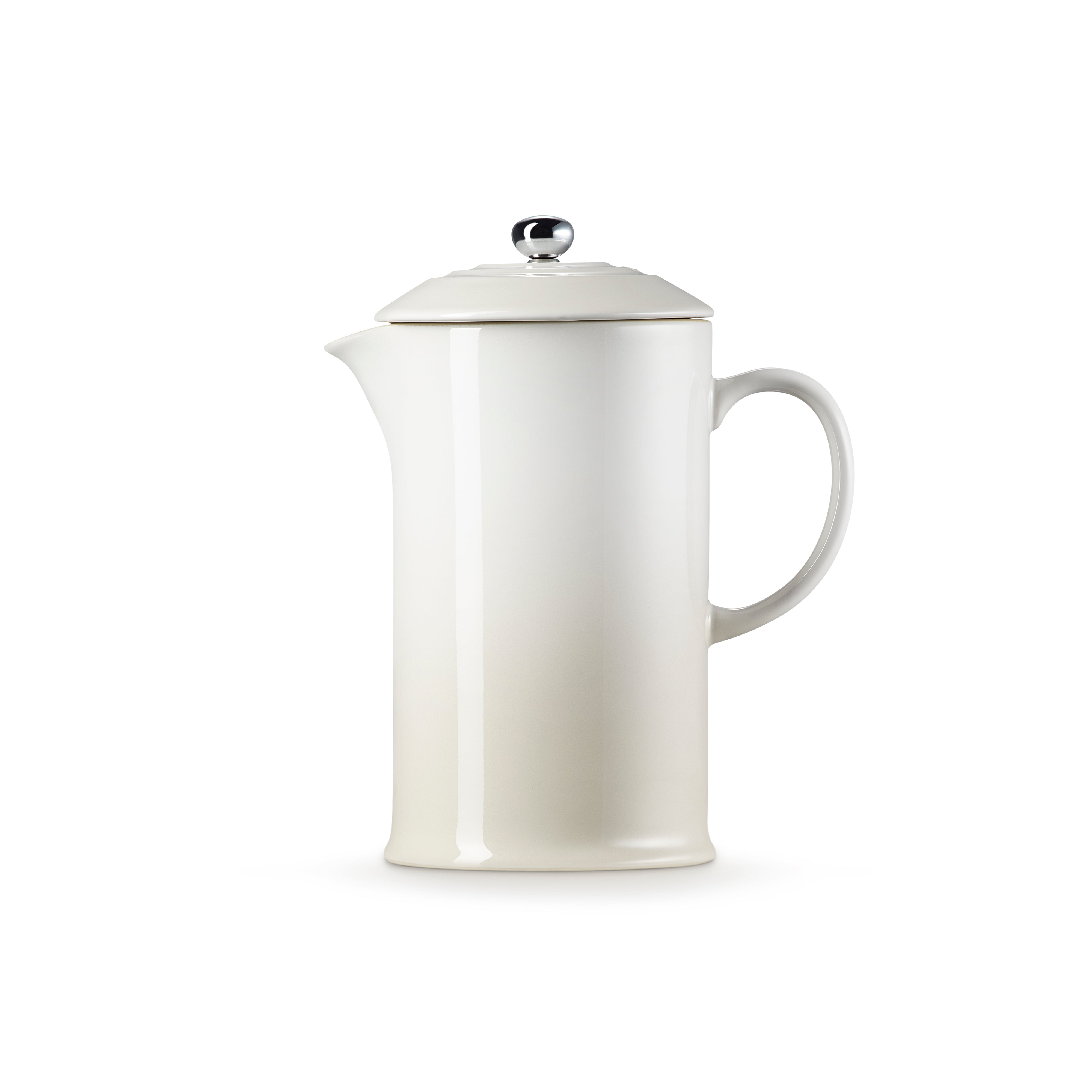 Le Creuset Stoneware Cafetiere with Metal Press 1L Meringue