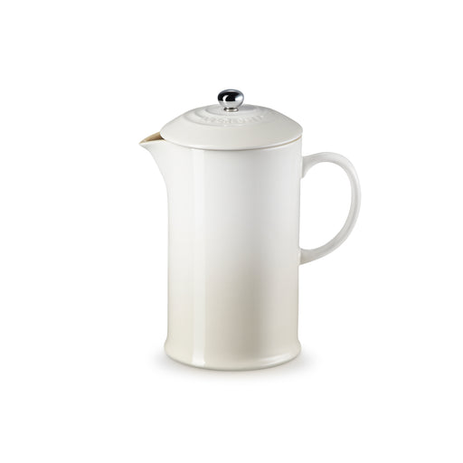 Le Creuset Stoneware Cafetiere with Metal Press 1L Meringue