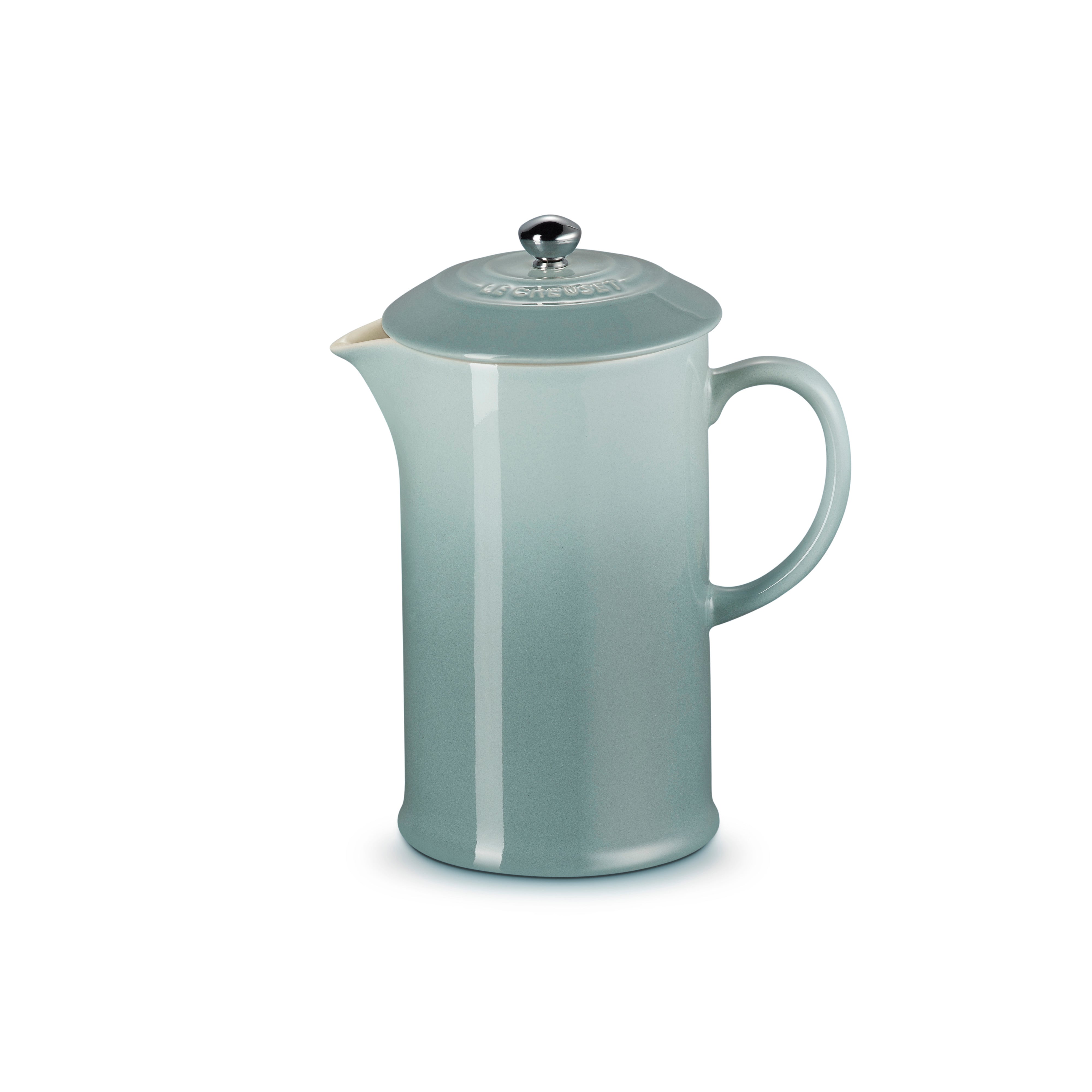 Le Creuset Stoneware Cafetiere with Metal Press 1L Sea Salt