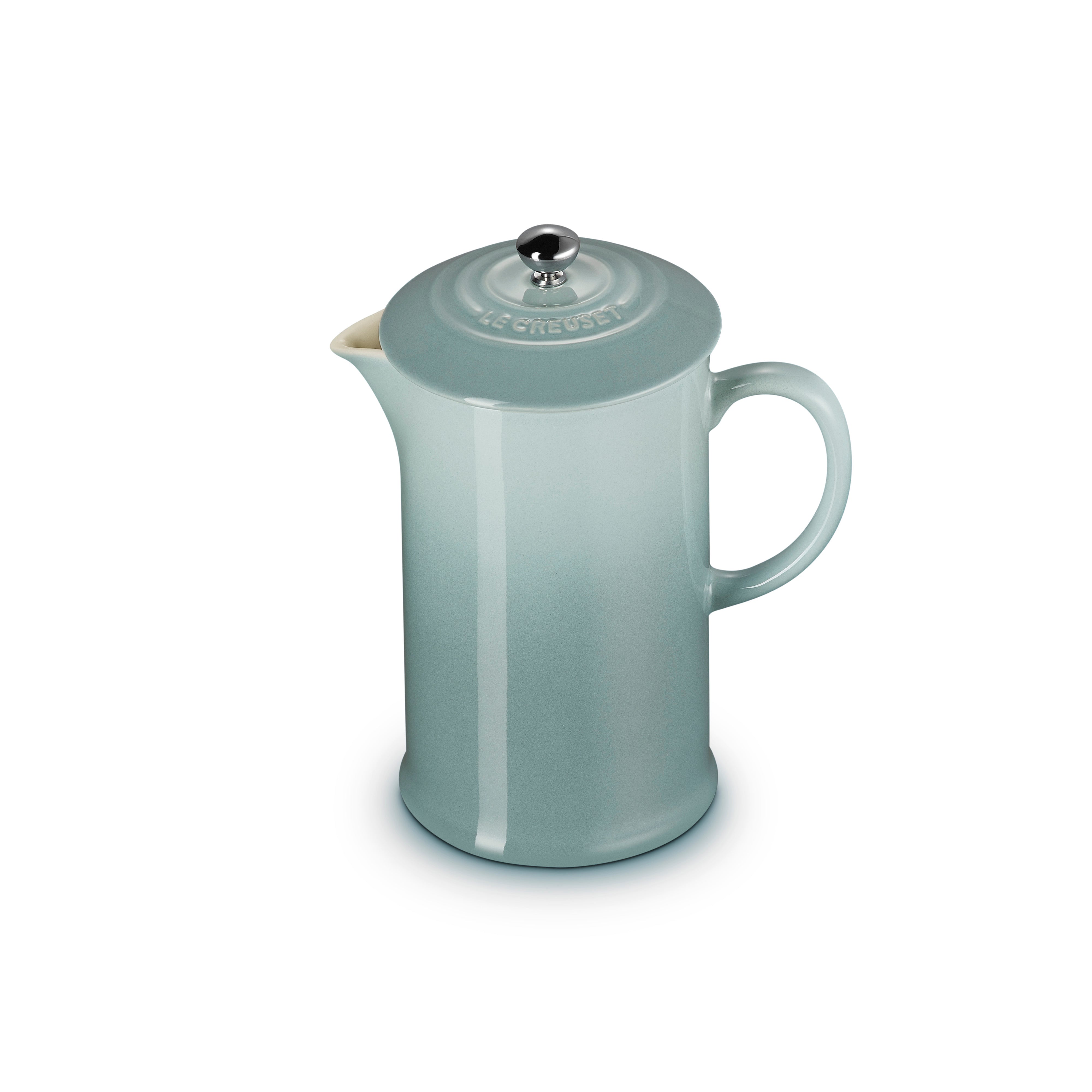 Le Creuset Stoneware Cafetiere with Metal Press 1L Sea Salt