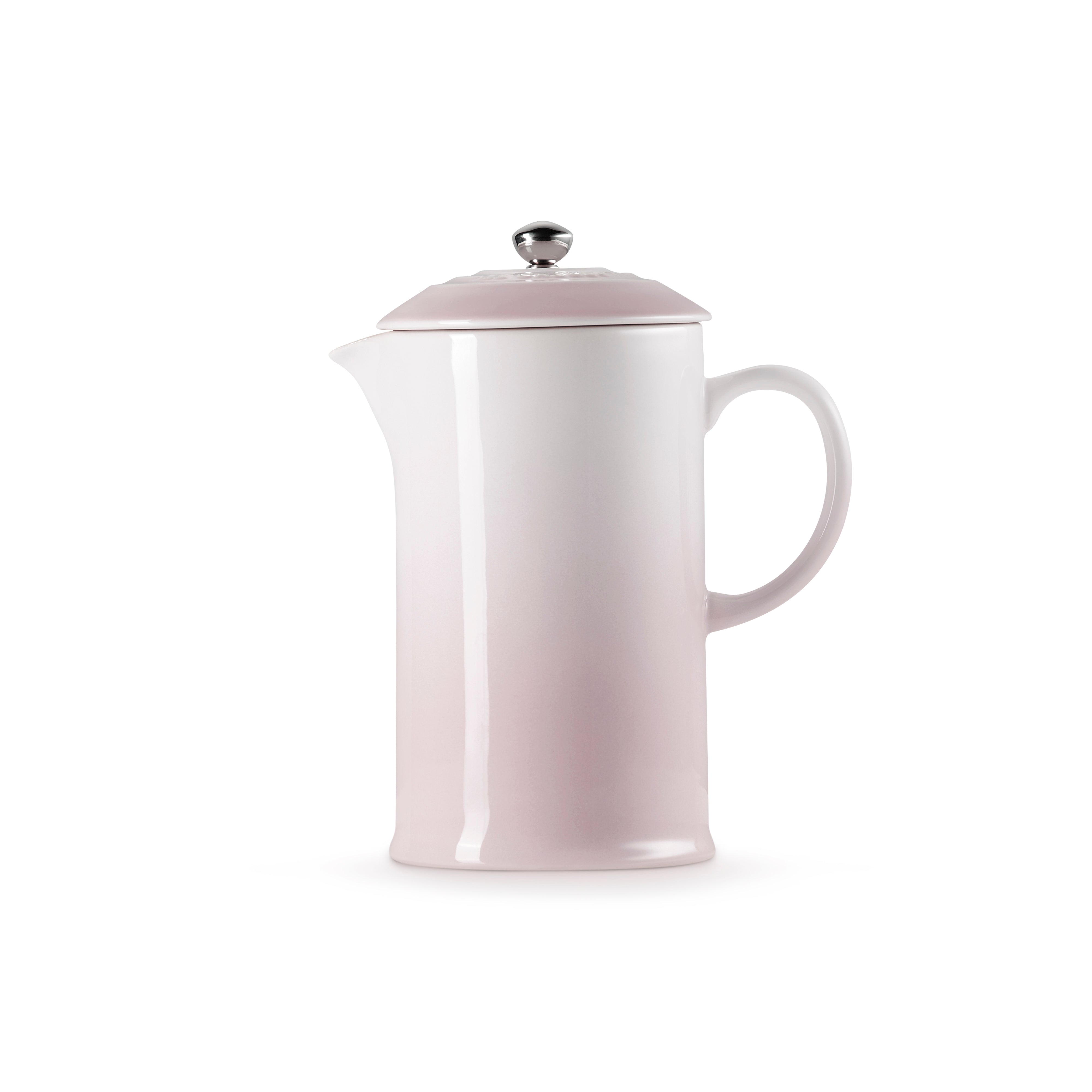 Le Creuset Stoneware Cafetiere with Metal Press 1L Shell Pink