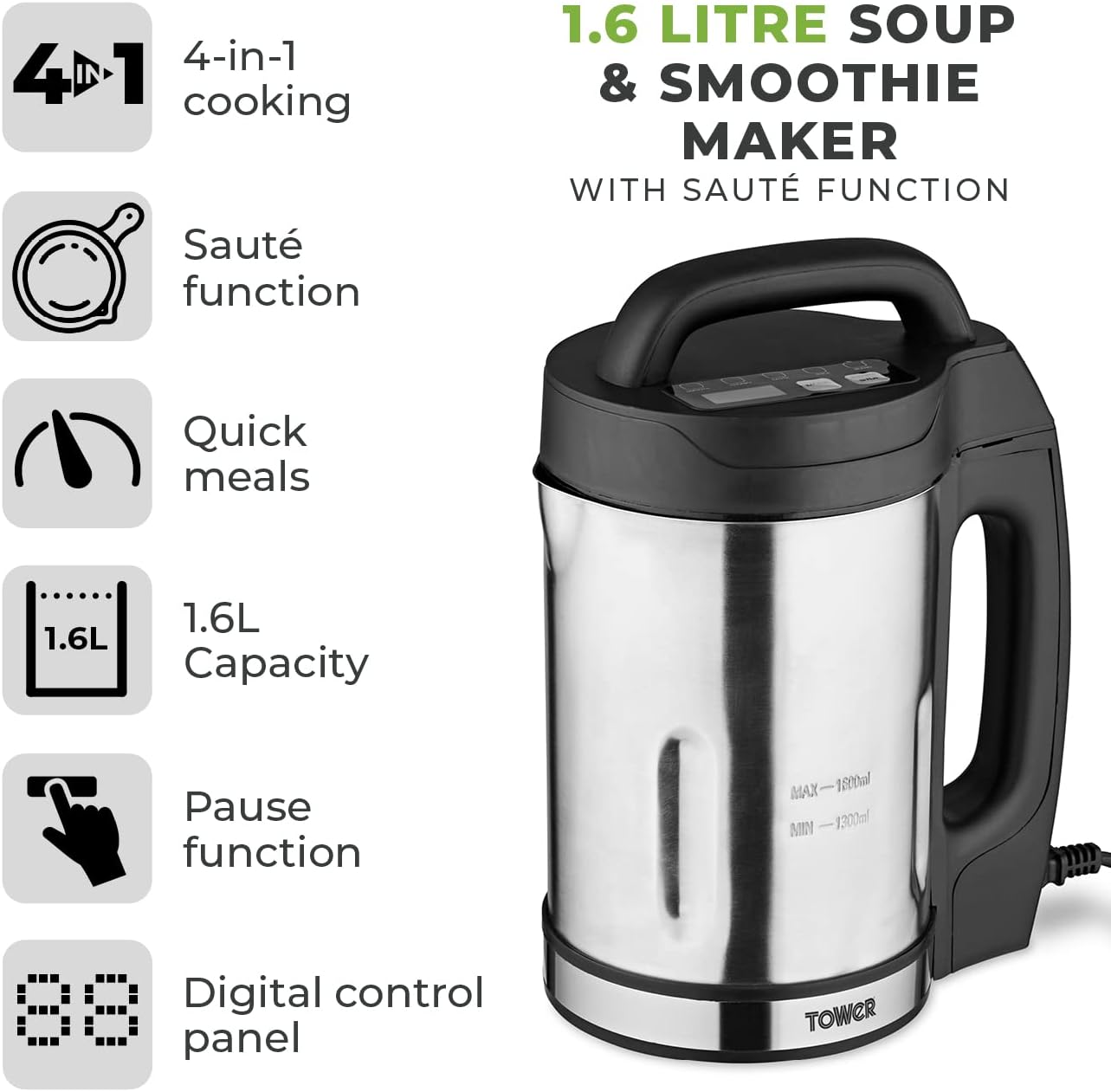 Tower 1.6L Soup & Smoothie Maker