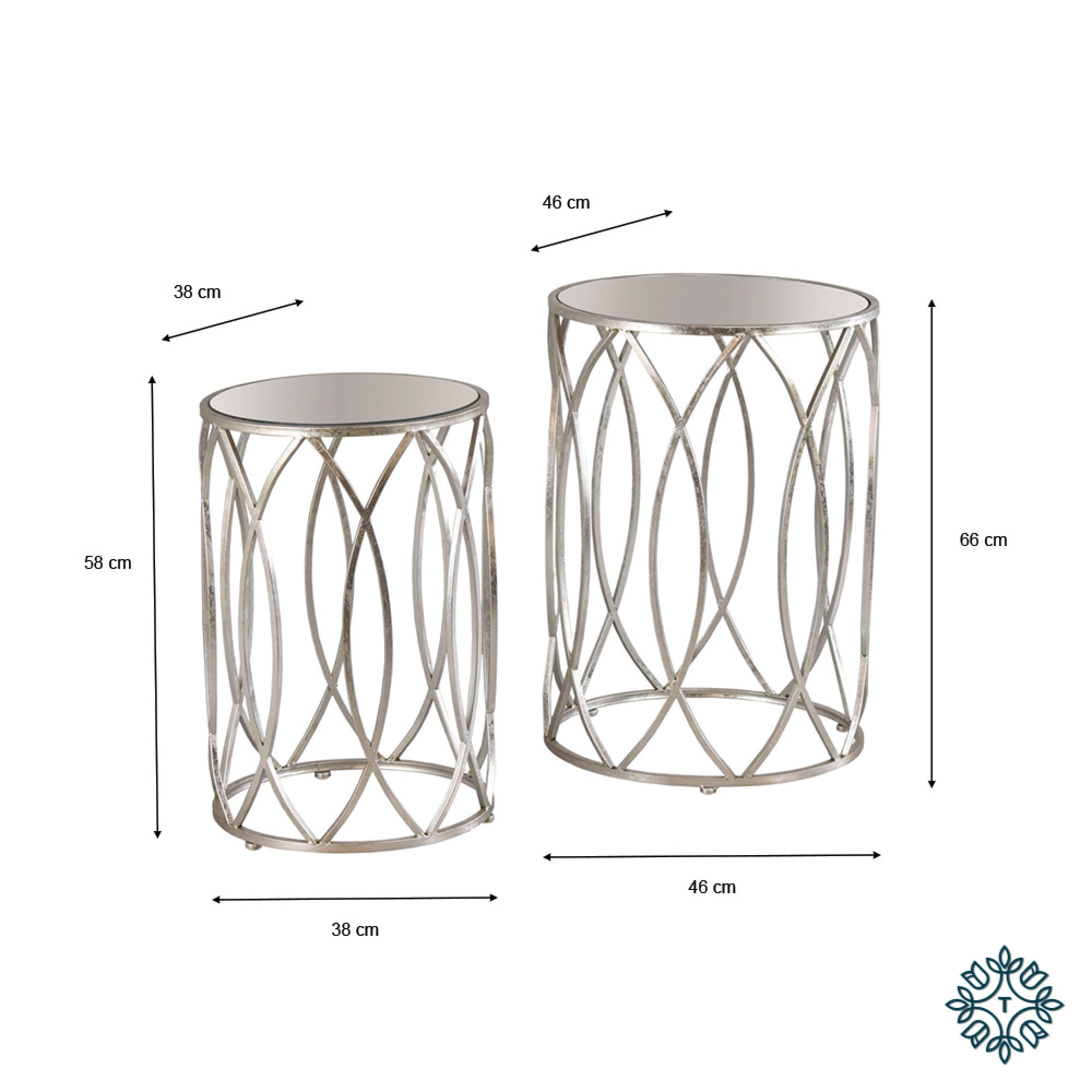 Waves | Set of 2 Side Tables
