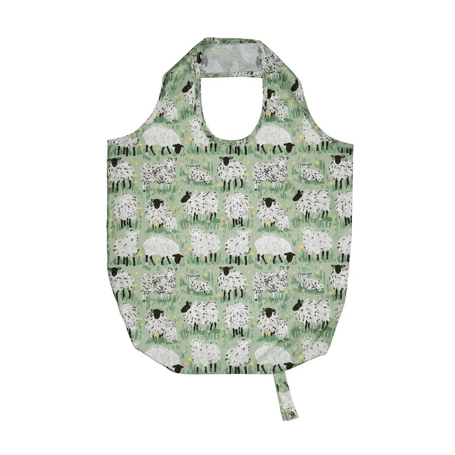 Woolly Sheep | Foldable Tote Bag Medium | Green