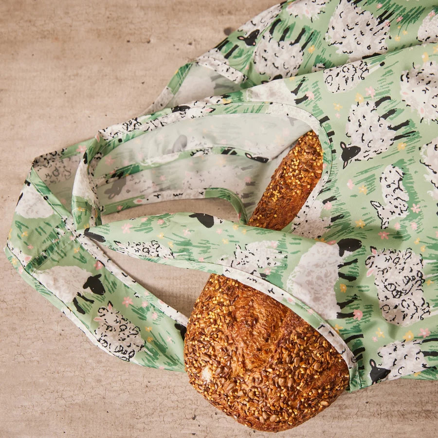 Woolly Sheep | Foldable Tote Bag Medium | Green