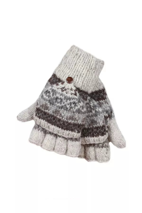 Classic Fairisle Glove Mitts | Natural