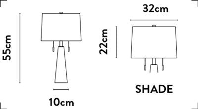 Alabaster Table Lamp with White Shade