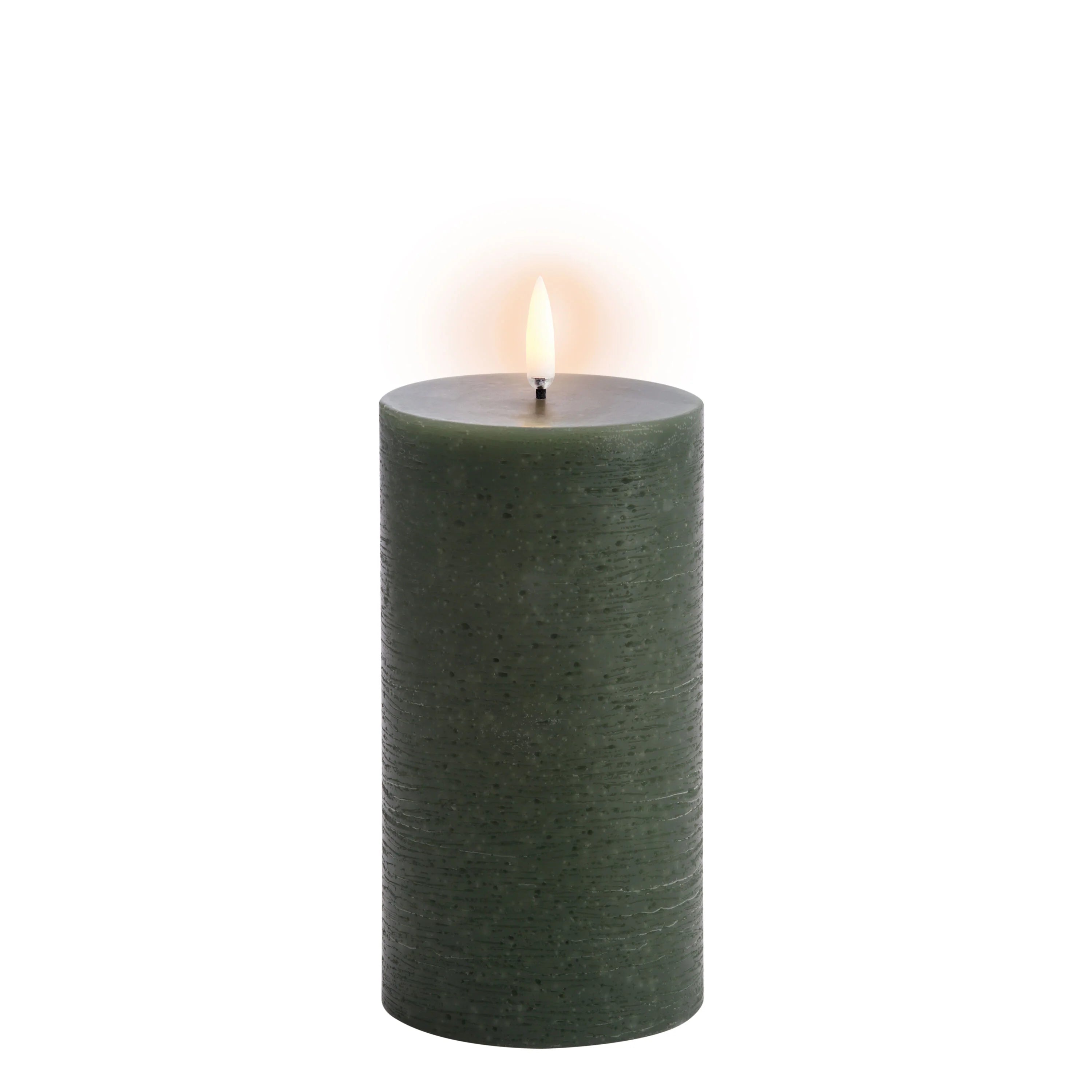Olive Green | LED Medium Pillar Candle