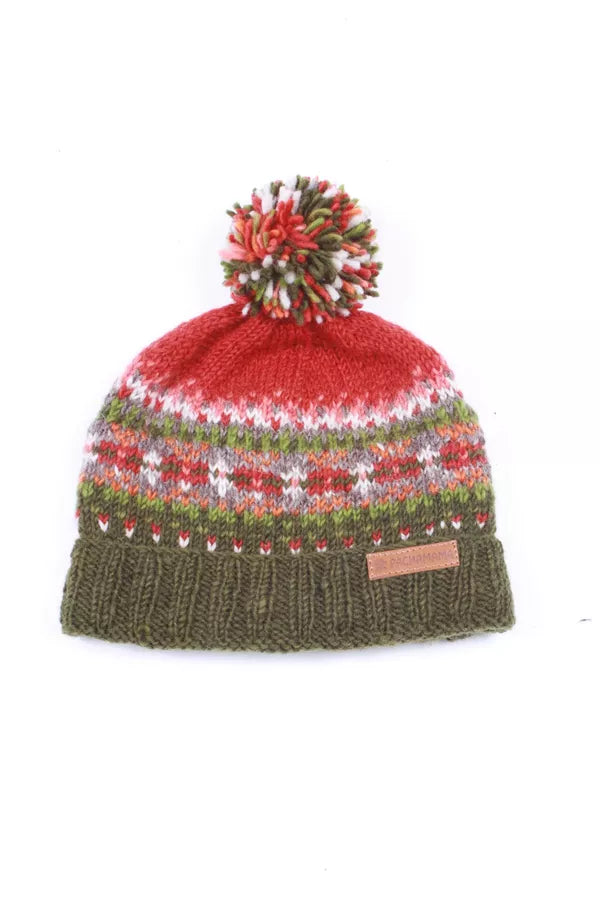 Iona Roll Back Bobble Beanie Moss