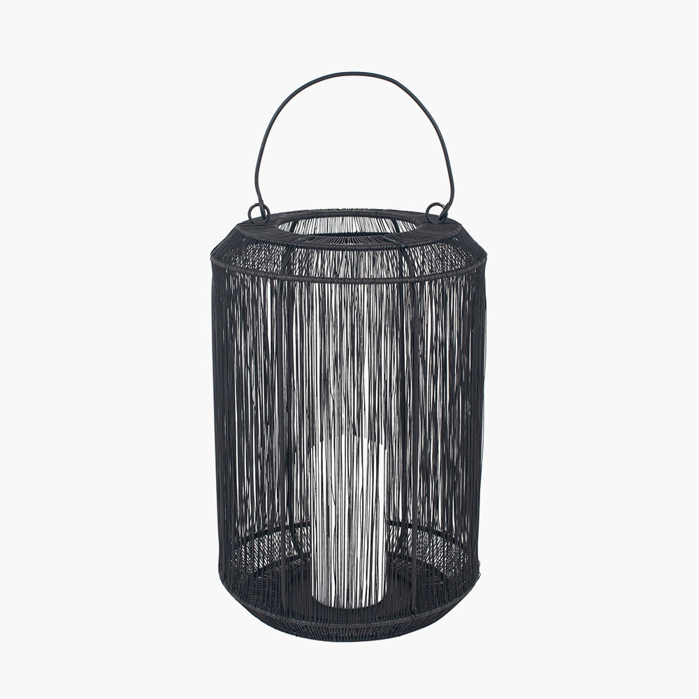 Black Metal Wire Lantern | Medium