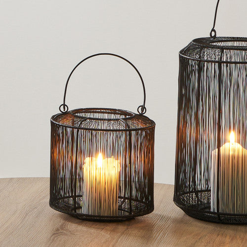 Black Metal Wire Lantern | Small