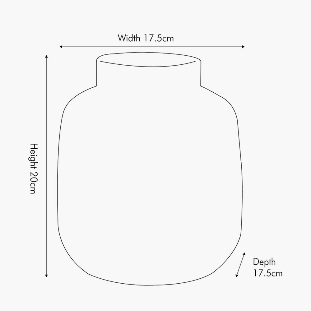 Alina White Dot Small Stoneware Vase