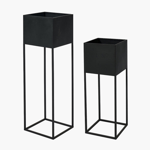 Graphite Metal Planters