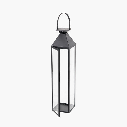 Tall Black Hurricane Lantern